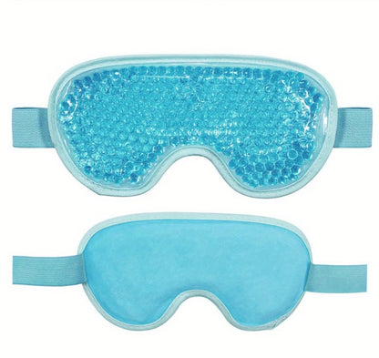 Lulani Gel Eye Mask - Blue front and back view